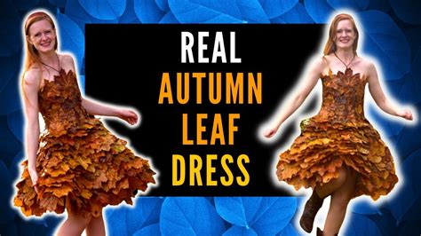 how to attach fake leaves to clothes|sewing dresses from fall leaf.